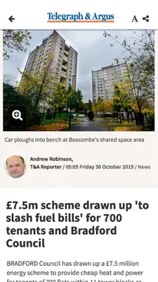Bradford Telegraph and Argus android App screenshot 1